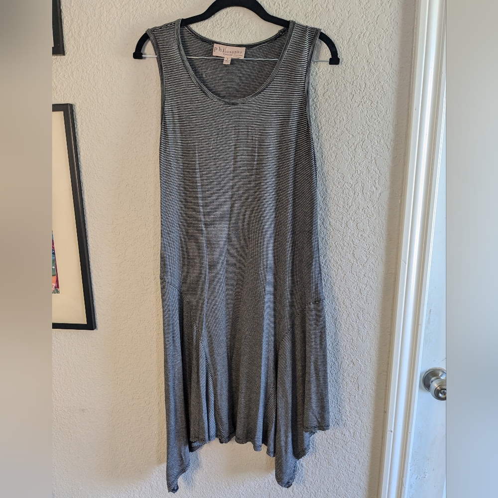 Philosophy Dresses Republic Clothing Jersey Midi Dress Assymetrical Flutter Hem